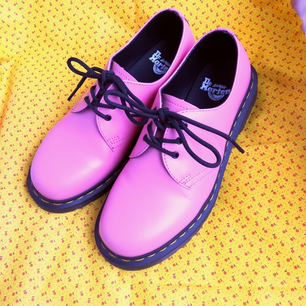 Acid Pink Dr Martens Oxfords